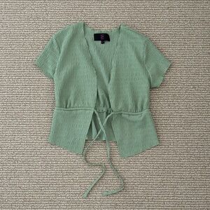NOBO Sage Tie-Front Blouse